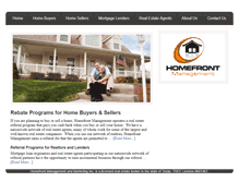 Tablet Screenshot of homefrontmgt.com